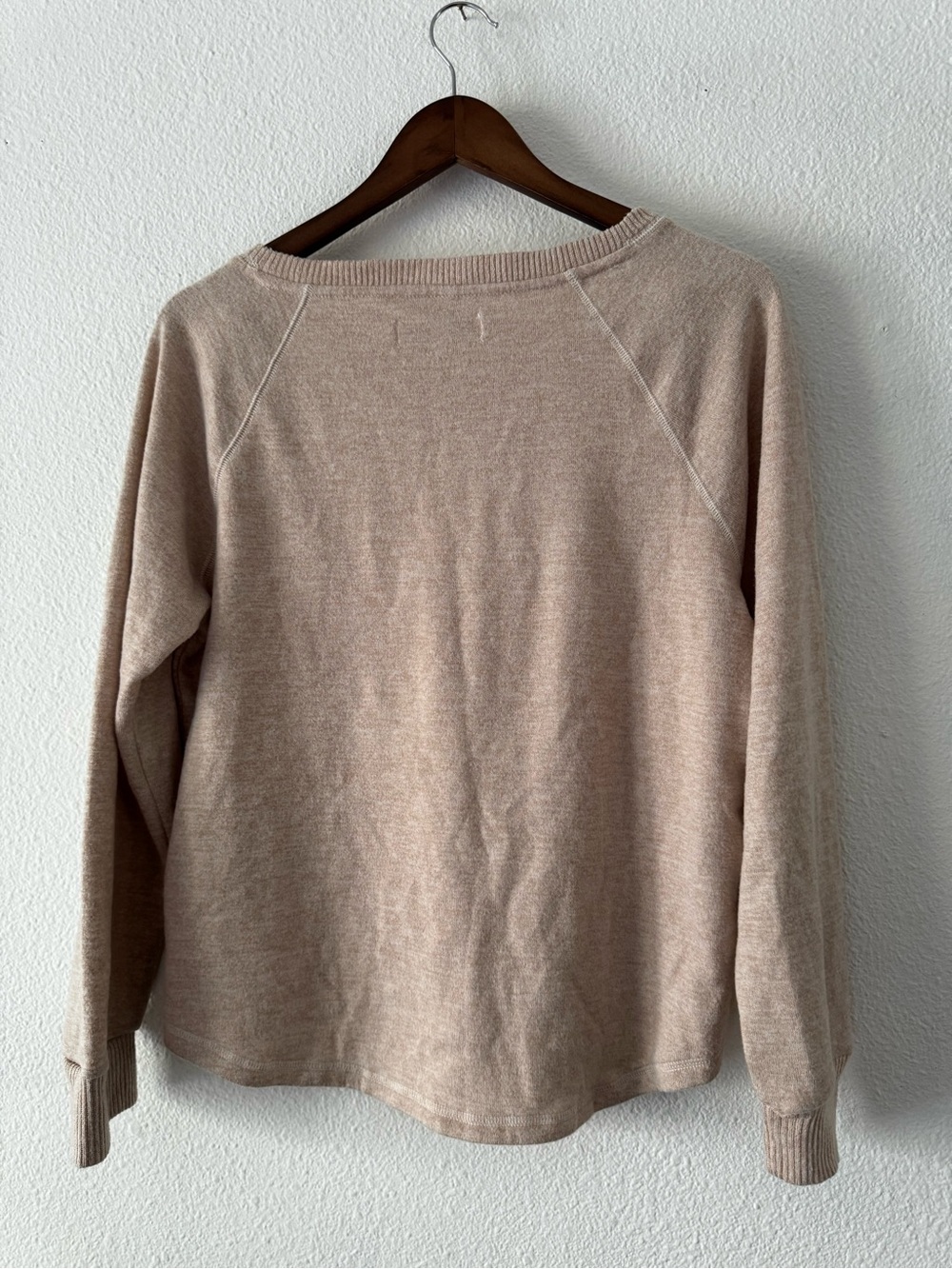 Live Love Lounge Cream Tan Lounge Sweatshirt Top Medium Coquette Minimalist - Picture 12 of 13